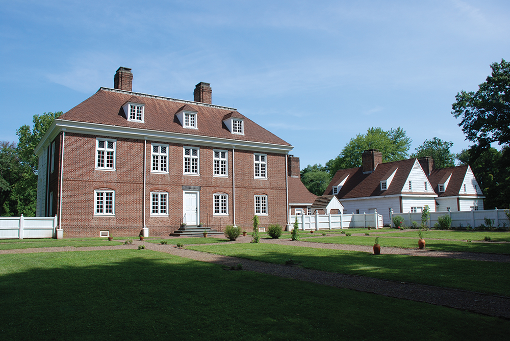 Pennsbury Manor, the reconstructed estate of Pennsylvania's founder, William Penn.