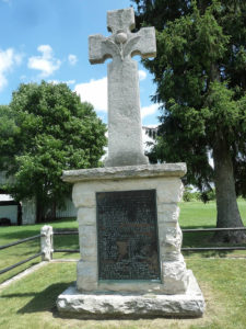 Early historical markers were sometimes affixed to elaborate monuments, such as the first one in 1914 for Fort McCord, near Edenville. Photo by John K. Robinson
