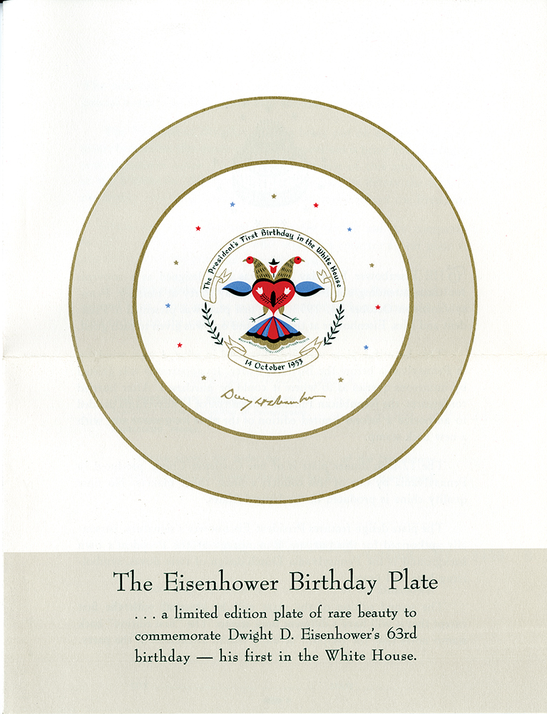 Program for President Eisenhower's 1953 birthday party.