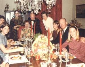 The Eisenhowers enjoy pumpkin pie in the dining room of the farmhouse on Thanksgiving 1967. NARA, Eisenhower Presidential Library, Abilene 70-629-6, ENHS 3200