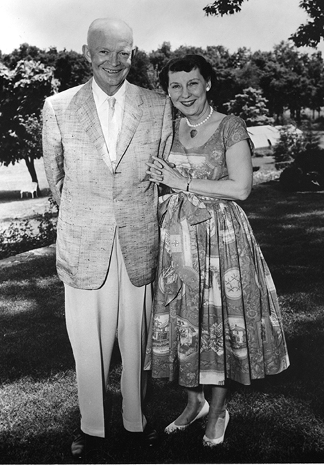 Ike and Mamie at the farm on July 1, 1956, their 40th wedding anniversary. Eisenhower National Historic Site, ENHS 3577