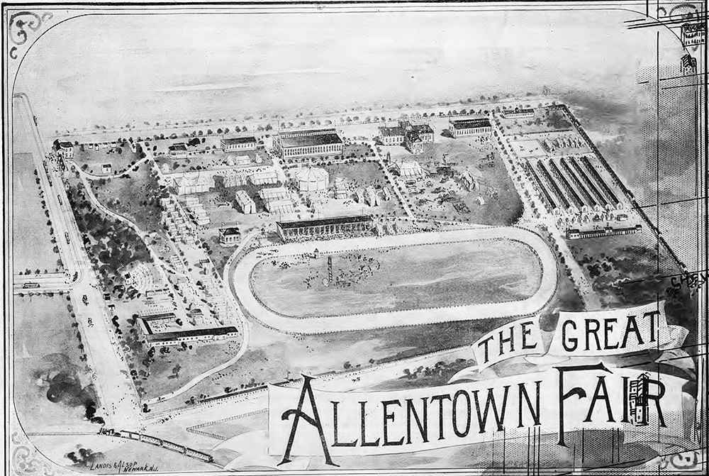 Aerial view of the Allentown Fairgrounds in 1901. Author's Collection.