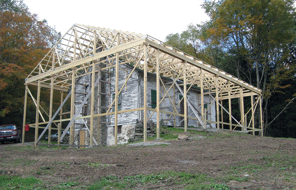 Dennis Farm, established by free African American Prince Perkins around 1800 in Brooklyn Township, Susquehanna County, under renovation through the Keystone Fund.