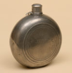 Pewter flask made by Johann Christopher Heyne, Lancaster, 1770s, owned by Col. Christian Lauer of the Associated Battalion during the American Revolution.PHMC