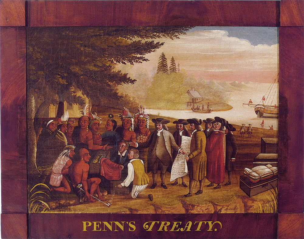 Penn’s Treaty, oil on canvas by Edward Hicks, c. 1830-40. PHMC