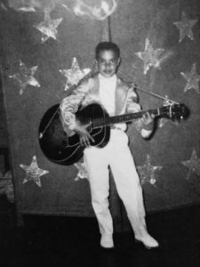 A young John Oates, c. 1958, preparing to perform in one of the many talent shows he entered as a child. Courtesy of John Oates