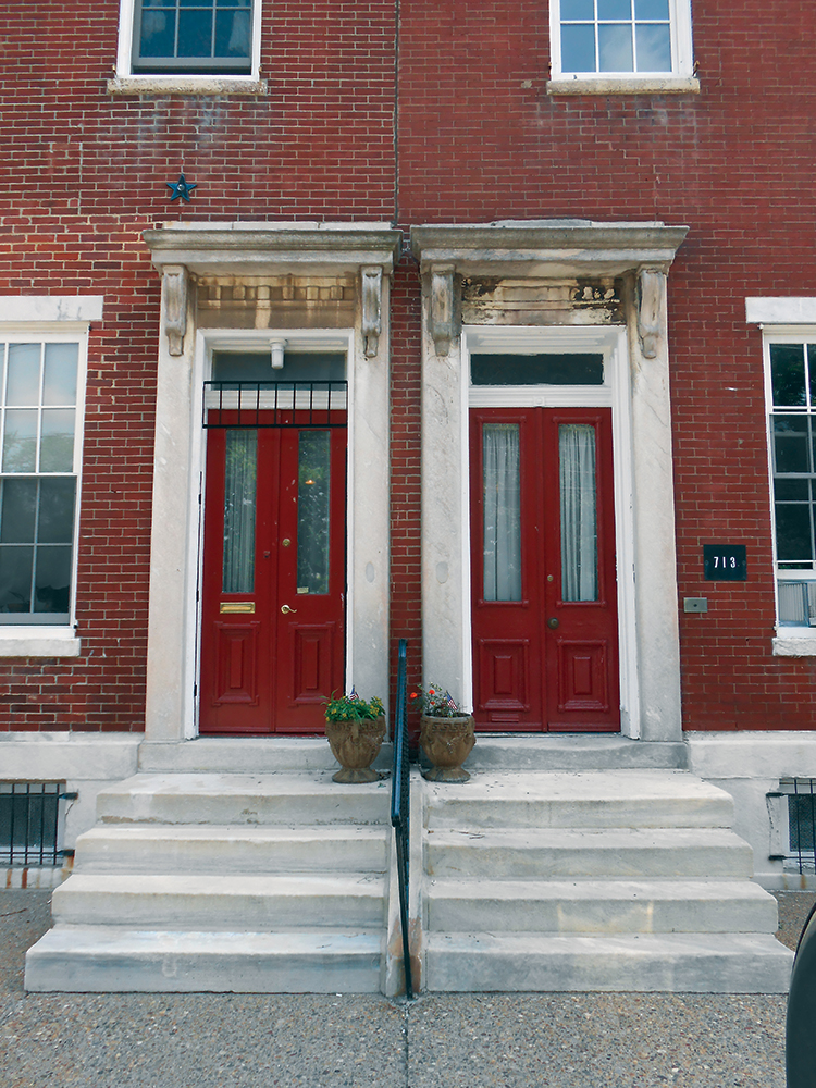 Entrances to North 8th Street houses. Past Forward Architecture/Photo by Leila Hamroun