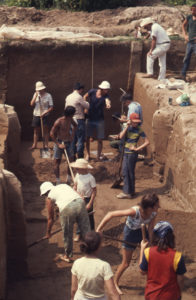 Excavation of Shawnee-Minisink in the 1970s. American University