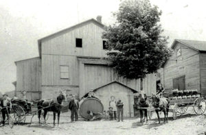 Peter Straub bought Sorg’s Brewery in St. Marys in 1878 and formed Straub Brewery, pictured here c. 1895.