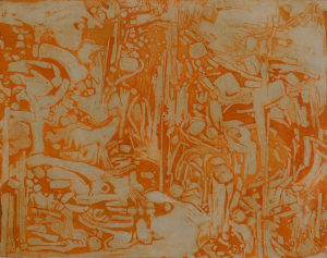 Rita Kavolis (1932–2015), Childhood Structures, 1969, print, 1970 Purchase Award. The State Museum of Pennsylvania