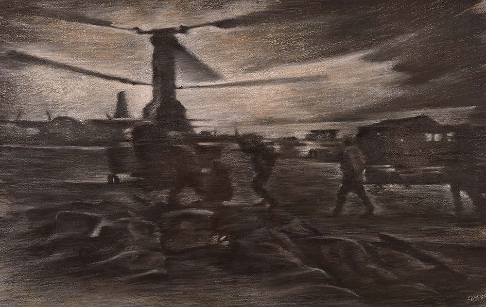 Stephen March (b. 1943), Almost Forgotten (Going Home), 1985–87, pastel on paper, 1988 Purchase Award. The State Museum of Pennsylvania