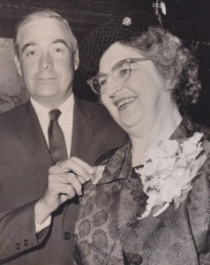 In a ceremony in Harrisburg in 1964, Governor William W. Scranton recognized Rebecca Gross as a Distinguished Daughter of Pennsylvania for her journalistic and civic contributions to the commonwealth. Annie Halenbake Ross Library, Lock Haven