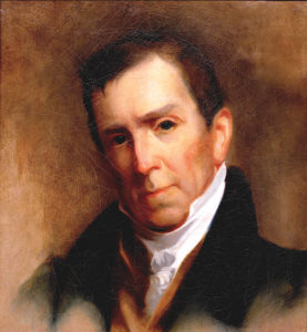 William Darlington, here in a portrait by John Neagle, was a native of Birmingham Township, Chester County, who raised a unit of volunteers during the War of 1812, cofounded the Republican Artillerists, and composed the inscription for the Paoli monument. He also practiced medicine; authored several books on botany; served in the U.S. House of Representatives, 1815-17 and 1819-23; and was president of the Bank of Chester County and the West Chester Railroad. Throughout his life, he gathered and published oral history in the West Chester area. William Darlington Special Collections, Francis Harvey Green Library, West Chester University, West Chester, PA