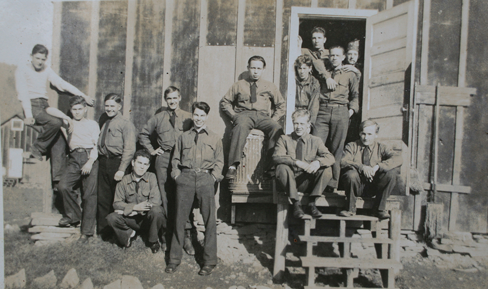 Members of CCC Camp S-132, many of whom participated in fighting the Pepper Hill Fire. Charles Bogush, far right, was one of the unfortunate casualties. Cameron County Historical Society
