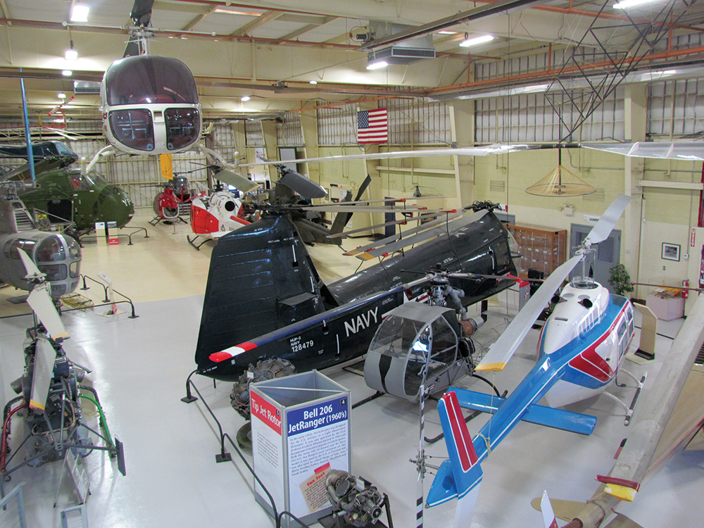 Overview of the gallery at the American Helicopter Museum & Education Center. AHMEC/Photo by Jan Feighner