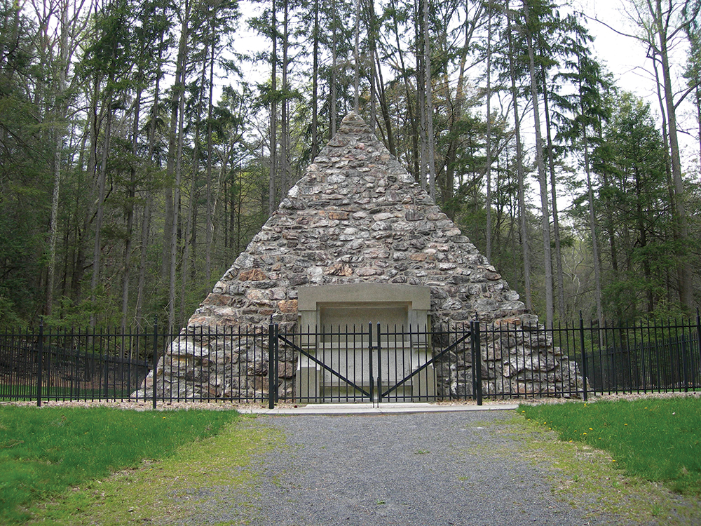 In memory of her uncle, Harriet left funds for the building of this granite pyramid to mark the location of James Buchanan’s birth near Cove Gap in what is today Buchanan’s Birthplace State Park. Photo by Kyle R. Weaver