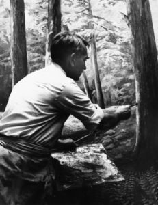 John Kucera was the prime contractor responsible for the artistic development of Mammal Hall. He and a staff of 12 completed the project in three years.