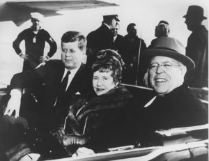 David L. Lawrence, governor of Pennsylvania from 1959 to 1963 - here with his wife Alyce and President John F. Kennedy in 1962 - was the powerful Democratic machine boss when Shapp first ran for governor. Pennsylvania State Archives/RG-13