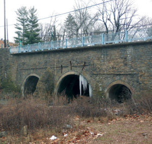 The north elevation of the bridge before reconstruction.