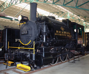 The 101-year-old switching locomotive No. 1251 is one of the historic Reading Railroad pieces on exhibit at the Railroad Museum of Pennsylvania.