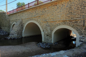 The north elevation of the bridge after reconstruction.