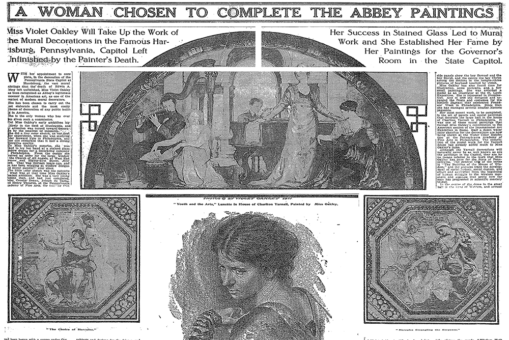 The front page of The New York Times Magazine of December 3, 1911, announced Oakley’s commission to complete the Capitol murals.