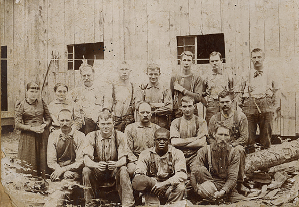 This photo of a lumber camp community was possibly taken near Corbett, Potter County, circa 1890s. Pennsylvania Lumber Museum, PHMC (LM 2019.4.1)