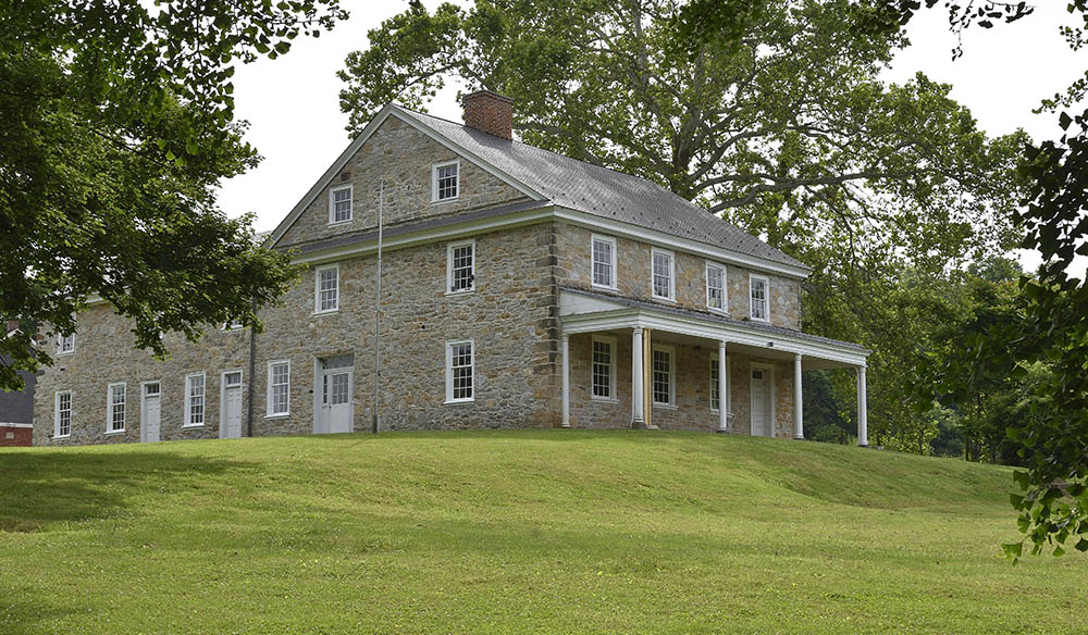 In 1812 Samuel Haldeman was born in Bainbridge in this mansion, the home of his grandparents, John and Maria Haldeman. Photo, PHMC