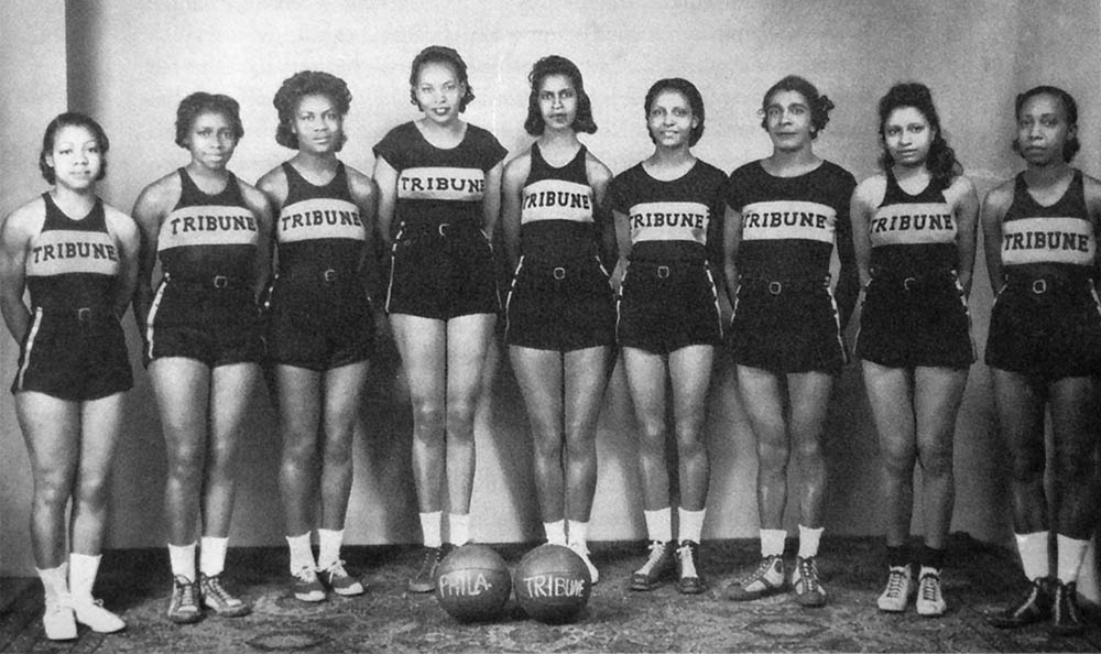 The Philadelphia Tribunes, better known as the “Tribune Girls,” circa 1932, with Ora Washington third from the right. Charles L. Blockson Afro-American Collection, Temple University Libraries, Philadelphia