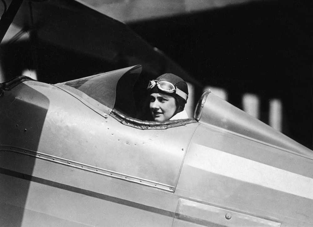 Richey in the cockpit of a plane in her early years of flying, June 1930. Courtesy of the San Diego Air & Space Museum