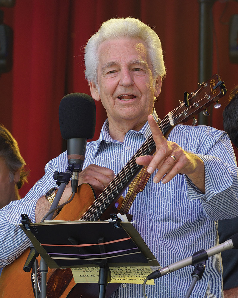 Del McCoury on stage, 2019. Photo, PHMC