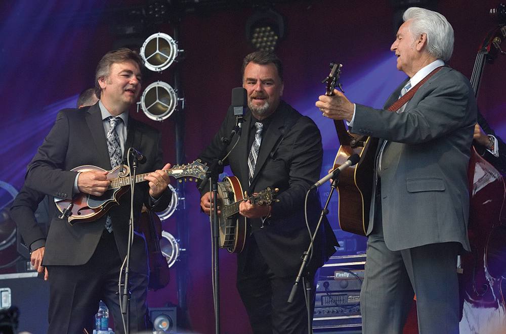 Del McCoury performs with his sons Ronnie on mandolin and Rob on banjo. Photo, PHMC