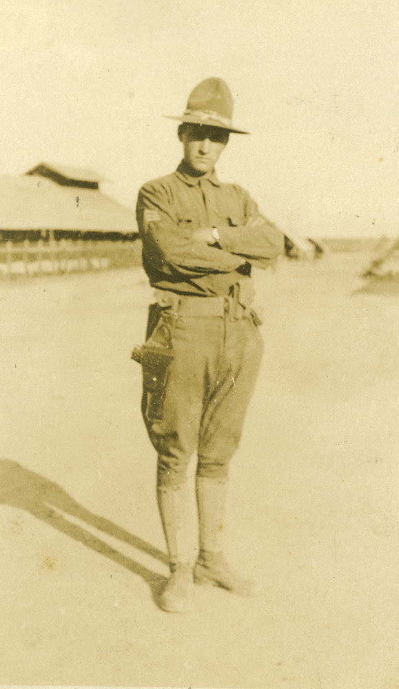 Sergeant Strickler in the 4th Infantry Regiment at camp near El Paso, Texas, 1916. Pennsylvania State Archives, MG-356