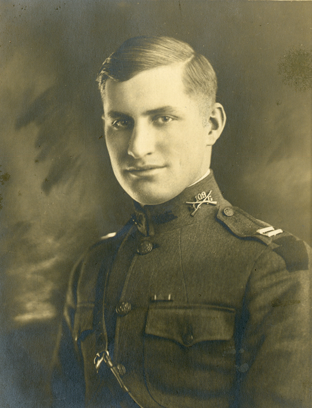 Strickler in Company B, 109th Machine Gun Battalion, the youngest captain in the U.S. Army during World War I. LancasterHistory, Lancaster, PA