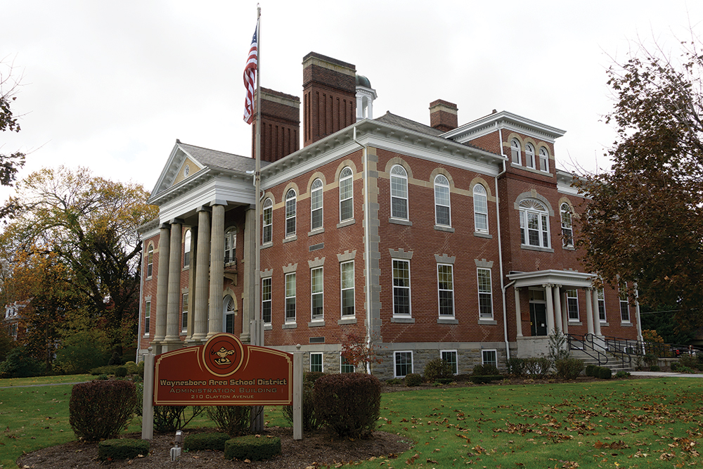 The Clayton Avenue Public School, designed by James W. Woltz, now the school district’s Administration Building. Pennsylvania State Historic Preservation Office
