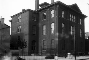 Catto graduated from the Institute of Colored Youth, located on Lombard Street in Philadelphia, in 1858 and began teaching there in 1859. The school was moved in 1866 to this building at Ninth and Bainbridge streets, where Catto continued to teach until his death in 1871. Courtesy of the Free Library of Philadelphia, Print and Picture Collection