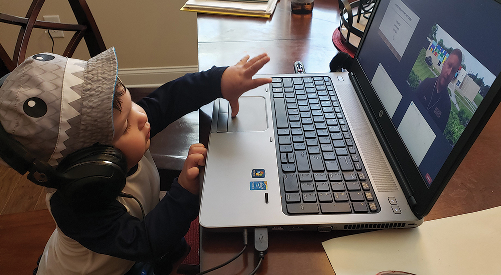 Toddler Carson Venetz watches a PHMC virtual program in June 2020. Carson is younger than most of our online visitors, but it is never too early to develop an interest in history. Bureau of Historic Sites & Museums, PHMC