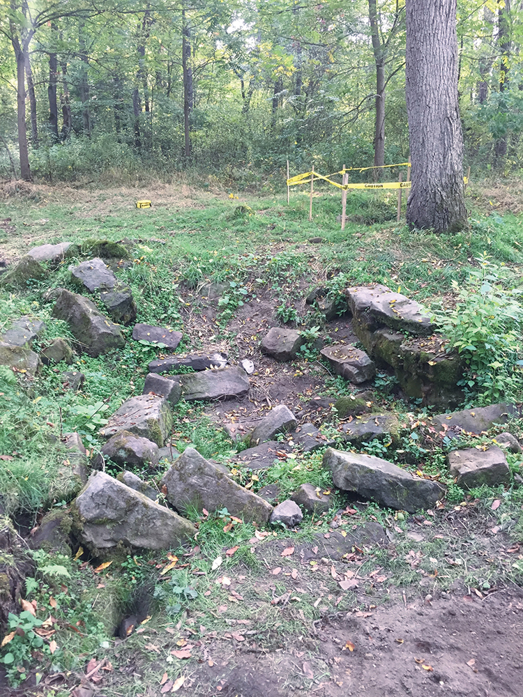 A view of the John and Rosie Allen residence cellar foundation in 2017. Photo, Angela Jaillet-Wentling