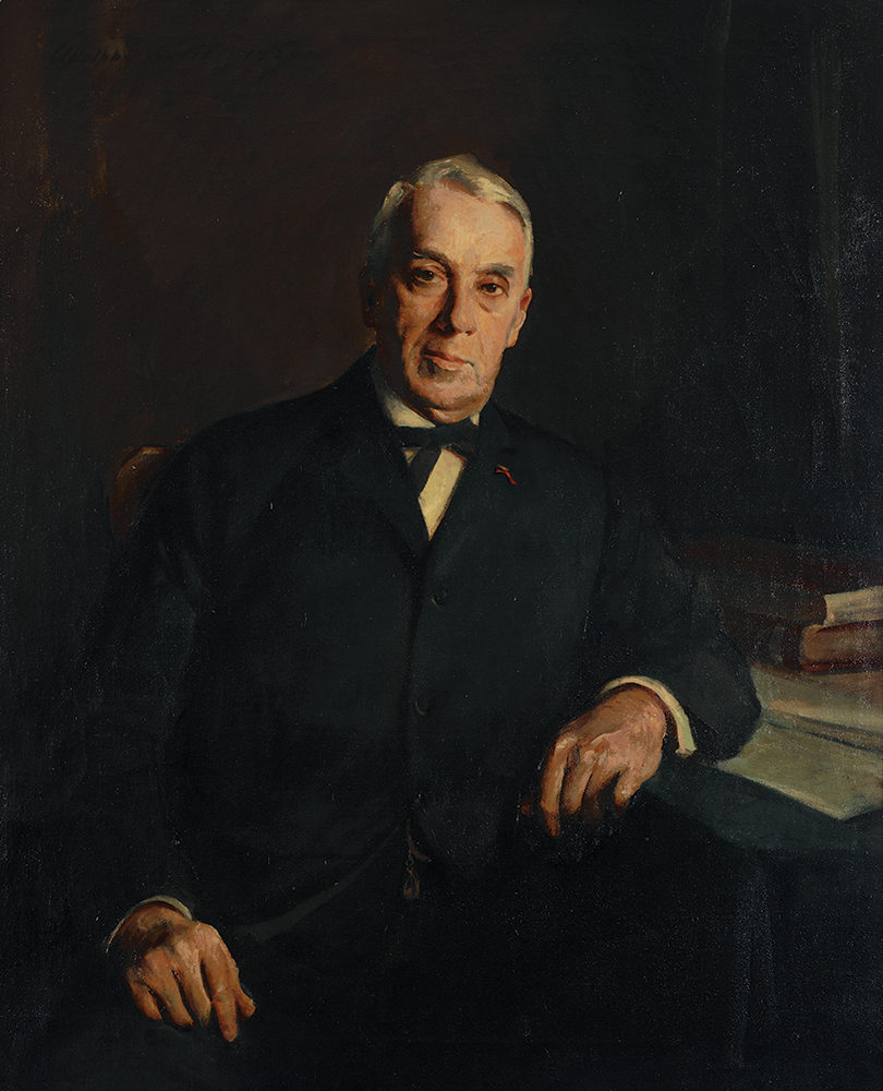 Samuel Vauclain, plant superintendent and later president, flamboyant salesman, and promoter extraordinaire, led Baldwin during its most productive decades. Adolphe Borie painted this oil-on-canvas portrait in 1920. Courtesy of the Pennsylvania Academy of the Fine Arts, Philadelphia (Gift of the Baldwin Locomotive Works, 1925.11.1)