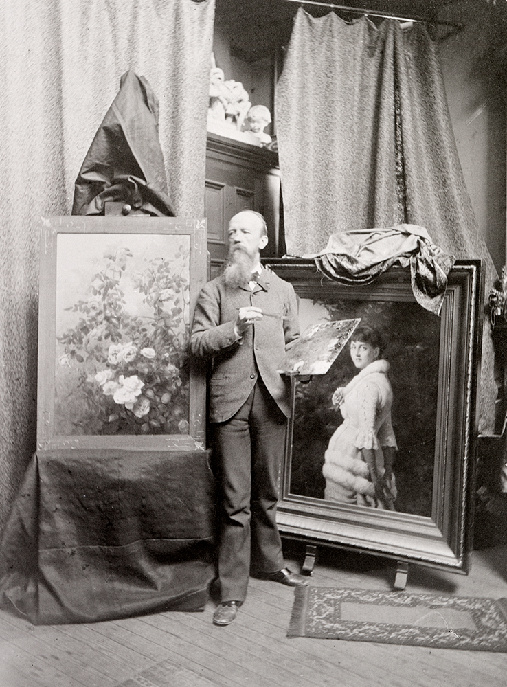George Cochran Lambdin in his Center City studio. Historical Society of Pennsylvania Portrait Collection V88, reproduced with permission from the Historical Society of Pennsylvania