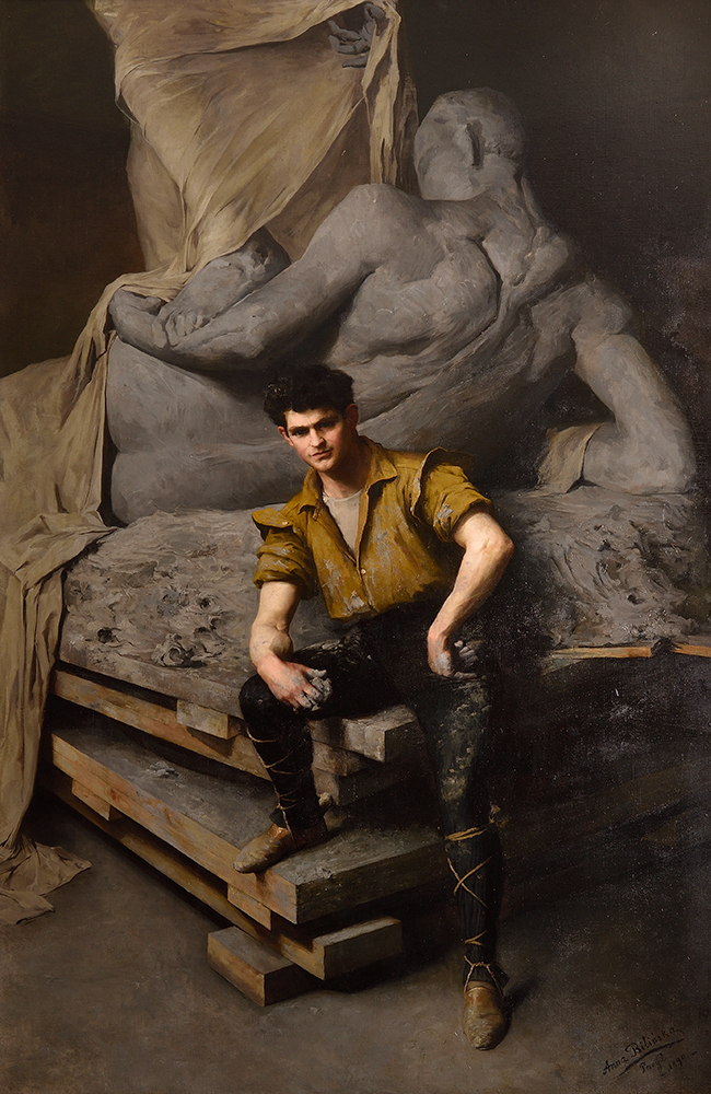 Portrait of George Grey Barnard (1890, oil on canvas, 124¼ x 87 in.) by Anna Bilińska. The State Museum of Pennsylvania
