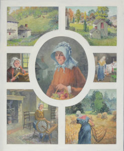Art educator Henry W. Sharadin of Kutztown State Teachers College created this Mountain Mary triptych altarpiece and was instrumental in promoting the legend of Mountain Mary throughout the mid-20th century in Berks County. Courtesy of Beth and Mary Jane (Lederach) Hershey, in memory of Hiram Hershey / Photo, Patrick J. Donmoyer
