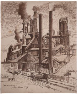 Johnstown Mill by Maxo Vanka, 1937. Society to Preserve the Millvale Murals of Maxo Vanka, Vanka Collection