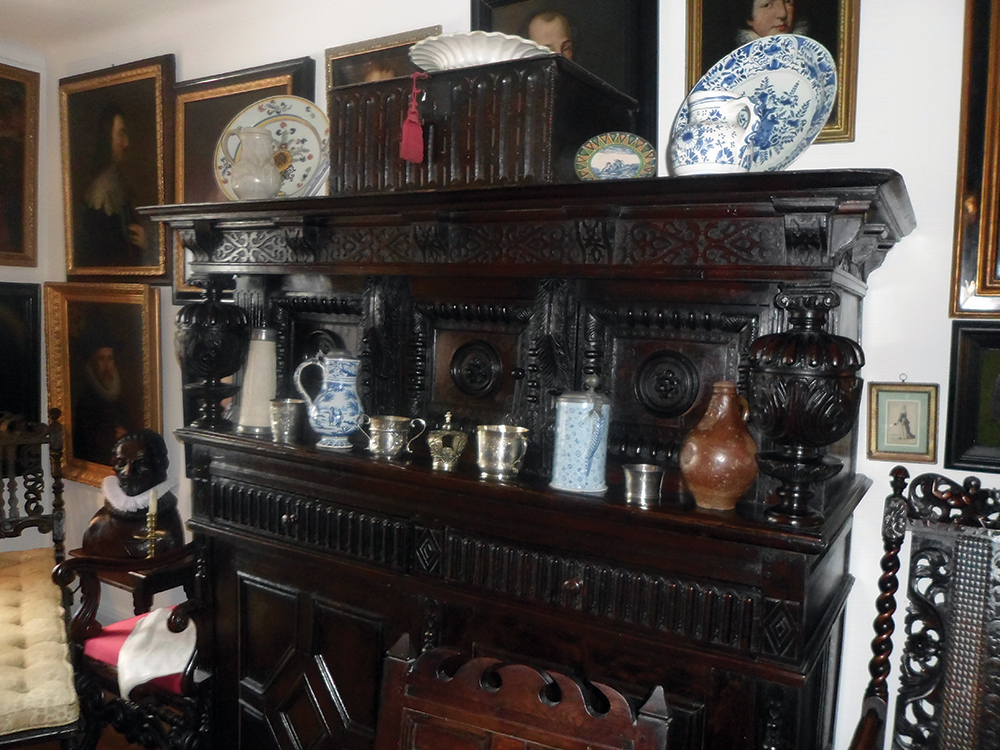 Way's one-bedroom apartment in Staten Island was described in a 1991 interview as housing “an English castle's worth of furnishings,” including “40 old master portraits, two banquet tables, 38 Charles II and William and Mary chairs, a dozen Jacobean chests and cupboards, eight Bible boxes and a 9-foot-high Elizabethan canopy bed.” Pennsbury Manor