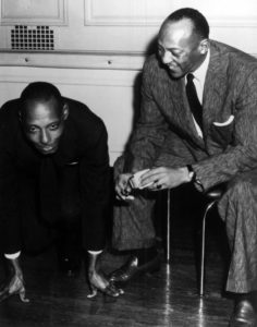 Ewell, circa 1950, with track and field star Jesse Owens, winner of four gold medals at the 1936 Olympic Games. Courtesy of LancasterHistory, Lancaster, Pennsylvania