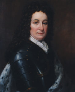 The colonial governor of Pennsylvania from 1717 to 1726, Sir William Keith, shown here in armor and ermine, was born at Boddam Castle in Aberdeenshire, Scotland, son of the third baronet of Ludquhairn. Pennsylvania Capitol Preservation Committee