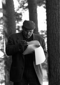 More than 450 boxes of scripts and other handwritten documents, audio and video recordings, awards, posters, production designs, and photographs, including this one of Wilson reviewing a manuscript, make up the vast collection of materials in the August Wilson Archive at the University of Pittsburgh. Courtesy of August Wilson Archive, University of Pittsburgh Library System / Photo, Joseph Mehling