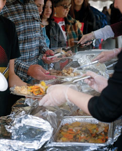 Delaware tribal members and invited guests enjoyed a communal meal following the final reinterment. Ellen Henderson Photography