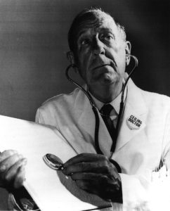 A veteran of Armstrong Circle Theatre and The Phil Silvers Show, Paul Ford appears here as Armstrong’s Ceiling Doctor. LancasterHistory, Armstrong Archive