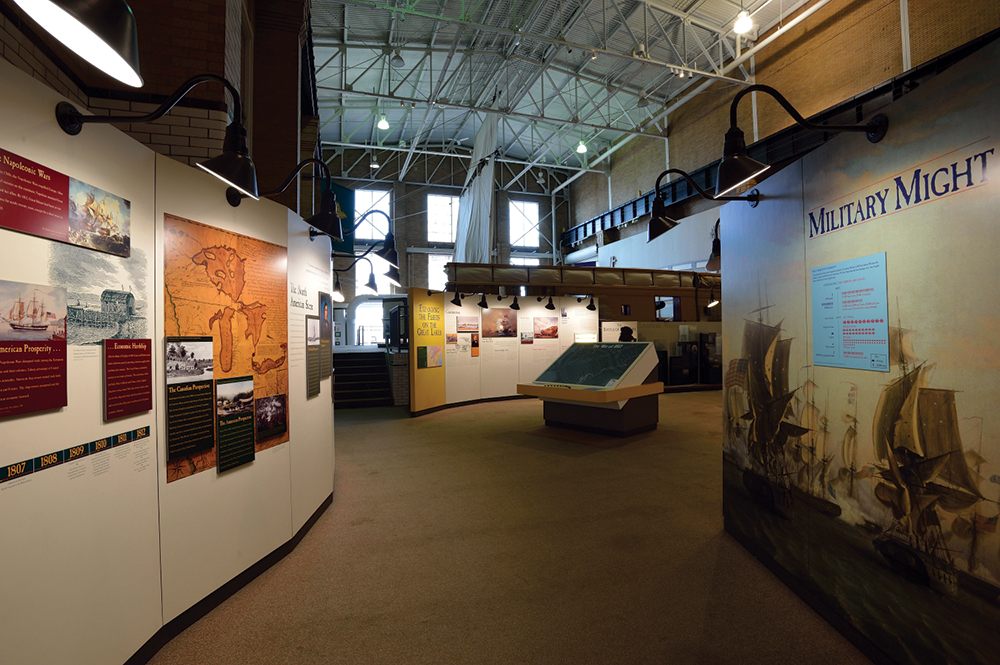 Erie Maritime Museum’s main floor exhibits create context for visitors on the War of 1812 and the origins of the U.S. Navy. Photo, Pennsylvania Historical & Museum Commission